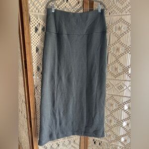 Free People Free-est Cozy Gray Stretch Midi Sweater Skirt